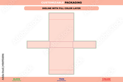 Magnetic hinged rigid gift box dieline developed for premium packaging presentation precise folding accuracy and professional structural layout design