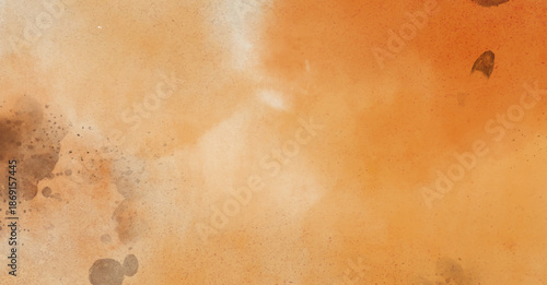 Abstract watercolor art background template. orange brown watercolor backdrop empty space for text, banner, presentation or product display graphic design