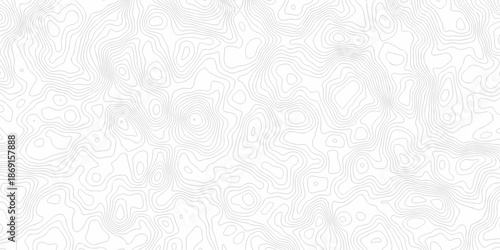 Minimal seamless area vector topo map paper lines. Topographic contour lines grid map pattern design. Geographic mountain relief texture background.