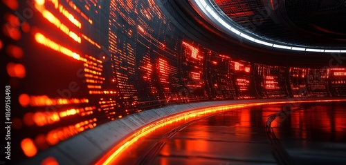 Digital cyberspace with particles and Digital data network connections concept, digital binary data on computer screen, Data technology background