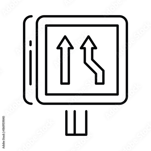 No Overtaking  Vector Outline Icon EPS 10 File