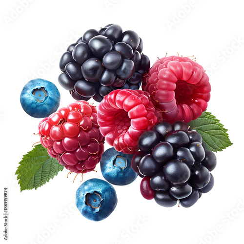 blackberries and raspberries