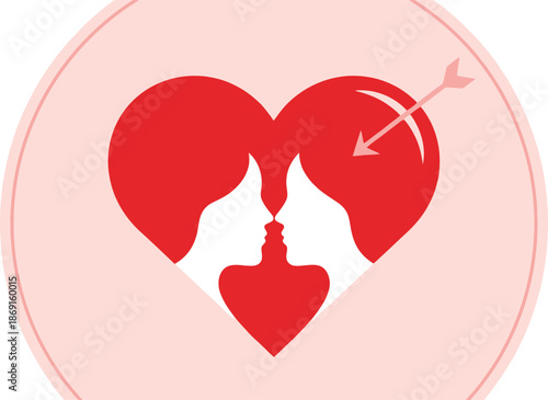 love, heart, arrow, couple, silhouette, affection, romance, passion, relationship, valentine, feelings, emotion, connection, intimacy, desire, devotion, tenderness, commitment, togetherness, adoration