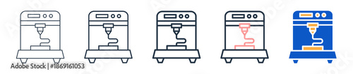 3D Printing different style icons set vector illustration. 