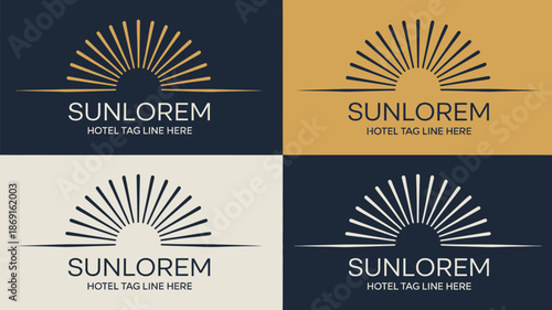 Sunrise Logo Design for Luxury Hotel and Resort Branding