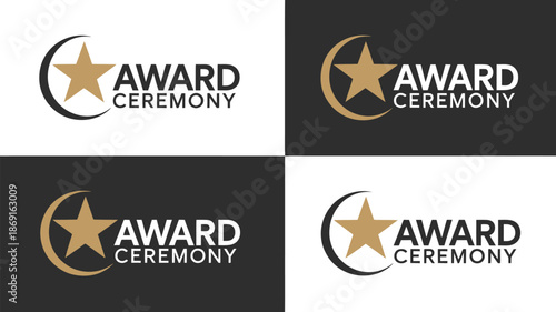 Award Ceremony Logo Design with Star and Crescent Symbol

