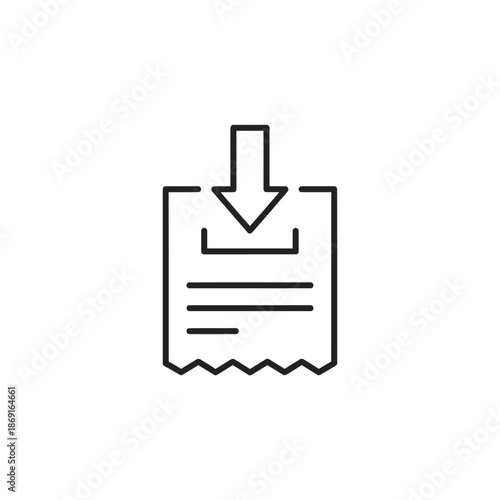 Close-up of a Download Icon on a White Background for Digital Content