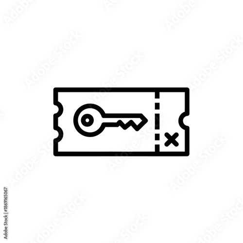 Close-up of a Key Card with Lock and Unlock Symbols for Access Control System