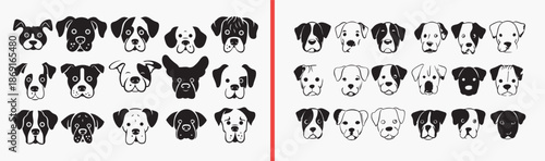 dog face illustration, cute puppy portraits, pet character faces, cartoon dog vector, animal face drawings, dog breed illustration, pet avatar pack, dog clipart collection, cute animal portraits, dog 