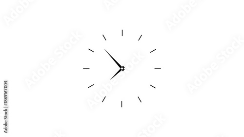 abstract beautiful wall clock animation on white background. 4k video.