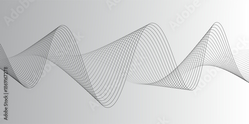 Abstract vector background with black wavy lines. EPS10