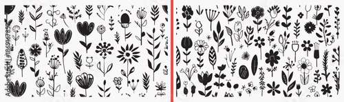 scandinavian floral illustration, minimalist flower icons, nordic botanical art, simple plant drawings, hand drawn floral set, modern folk flowers, botanical icon pack, floral vector collection, nordi