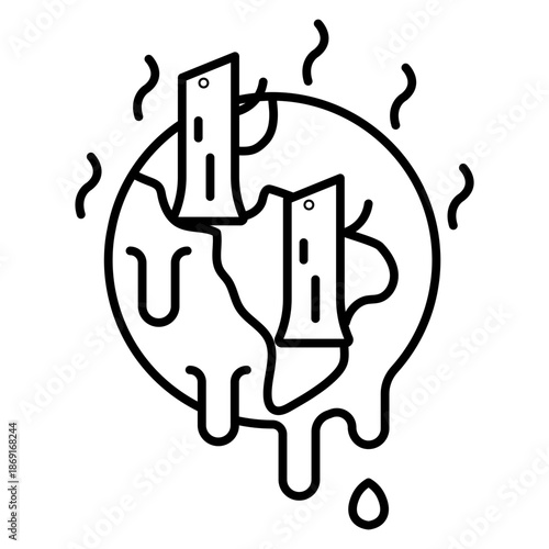 Illegal logging icon