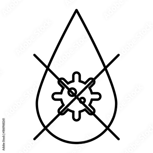 Contaminated water icon