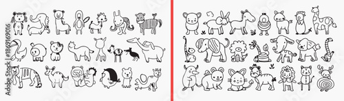 farm animal illustration, domestic animal sketches, livestock doodle set, cute farm animals, animal clipart collection, hand drawn animal art, countryside illustration pack, farm life vector, animal i