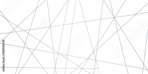 Abstract geometric gray silver intersecting line pattern on a white background with thin crisscross streaks forming a minimalist chaotic stripe texture and modern tech-inspired web style vector design