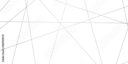 Abstract geometric gray silver intersecting line pattern on a white background with thin crisscross streaks forming a minimalist chaotic stripe texture and modern tech-inspired web style vector design