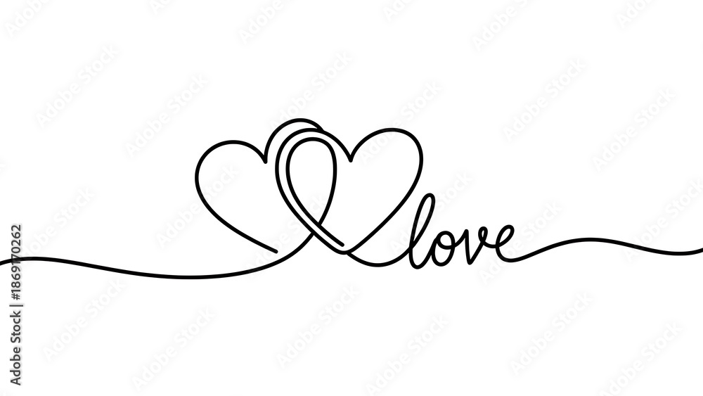 Fototapeta premium Valentines day heart love symbol illustration