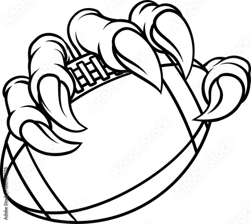 An American Football claw s...