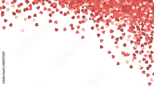 Valentine's day heartfelt background with red hearts for lovers