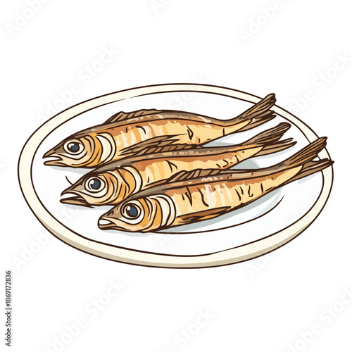 fried anchovies, food, spain, seville spring festival, celebration, vector, transparent background, fish, seafood, fried, sardines, gourmet, cooking, diet