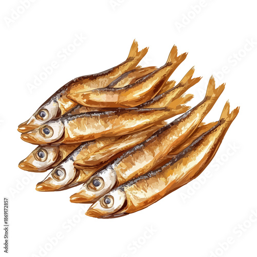 fried anchovies, food, spain, seville spring festival, celebration, vector, transparent background, fish, seafood, fried, sardines, gourmet, cooking, diet