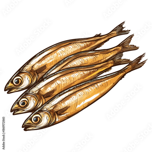 fried anchovies, food, spain, seville spring festival, celebration, vector, transparent background, fish, seafood, fried, sardines, gourmet, cooking, diet