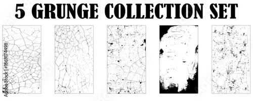 Subtle grunge vector urban textures. Distressed overlay texture set. Grunge backgrounds.