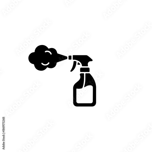 icon of a hand sprayer where the mist transforms into a soft cloud shape. This concept represents plant hydration, optimal humidity control, and natural freshness for indoor and outdoor gardens