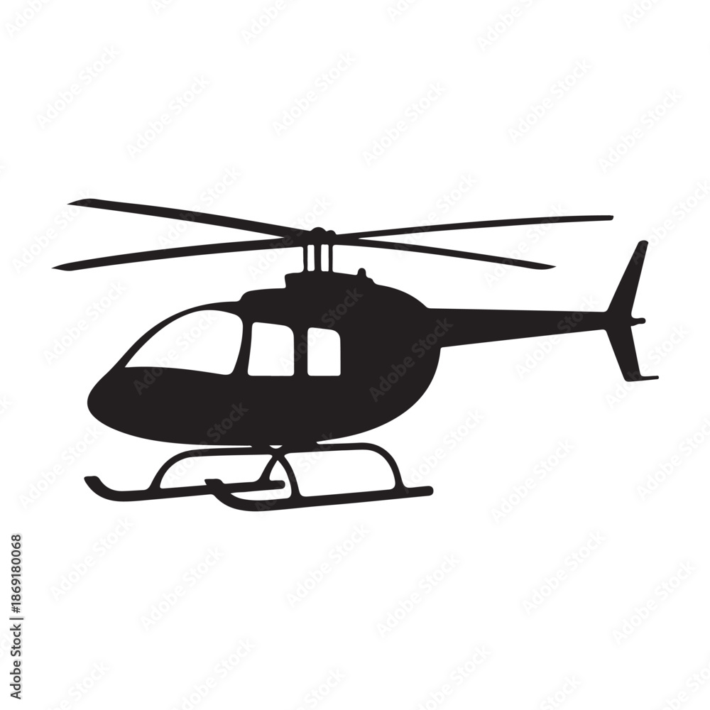 Φωτογραφία helicopter vector silhouette clip art logo design illustration icon collection