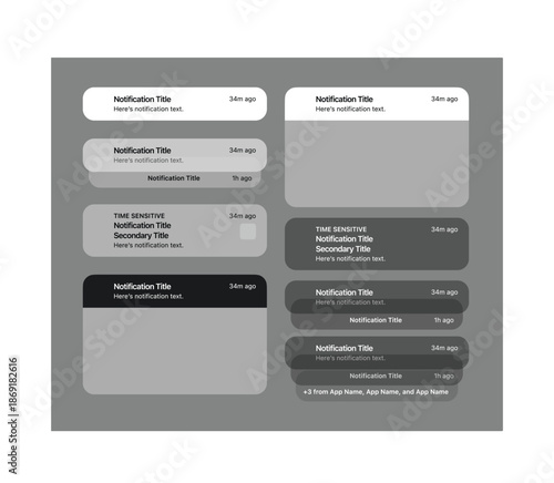 Collection of Digital Notification Badges Showing Alert Counts.