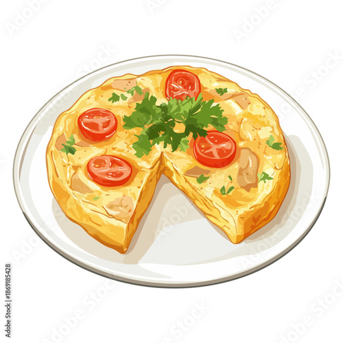 spanish bacon, food, seville spring festival, celebration, vector, transparent background, isolated, tasty, snack, delicious