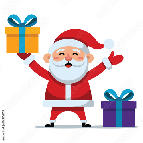 Vector illustration of Christmas Santa Claus perfect for greeting cards holiday posters banners or festive season decoration themed creative artwork