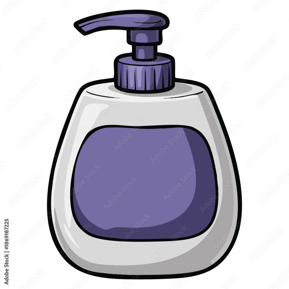 Obraz premium Vector illustration of dispense bottle isolated on white background ideal for cosmetic kitchen product packaging or creative design artwork