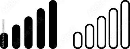 Full mobile signal strength bars icon