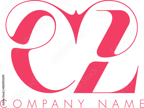 Creative Abstract Initial Letter CZ Logo Design