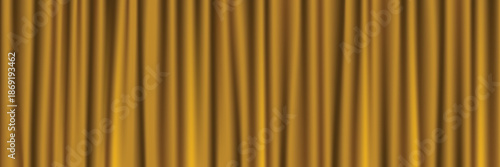 realistic curtain background template with gold color vector design graphic