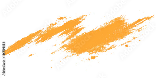 Abstract orange watercolor background featuring a vector illustration of an artistic paint brush with colorful ink splashes and grunge texture design
