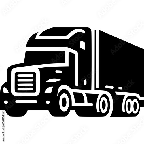 Semi truck icon vector