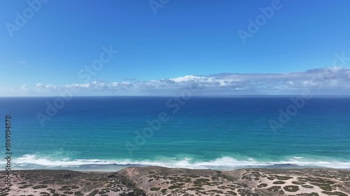 Aerial footage of Tomatoe Cliff Nullabor South Australia