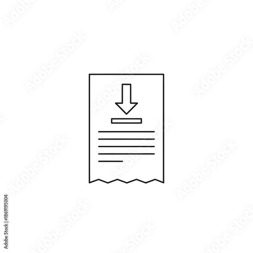 Close-up of a Modern Printable Receipt or Invoice with Bar Code and Text