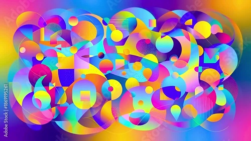 Vibrant Geometric Abstract Background