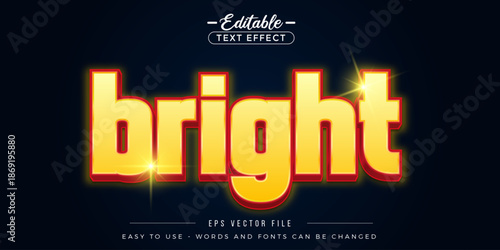 Editable text effect on bright text theme.