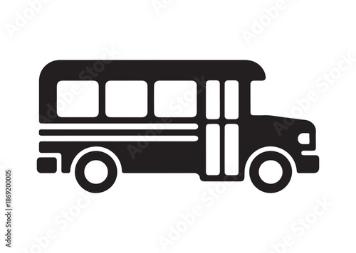 School bus icon, School bus solid Vector