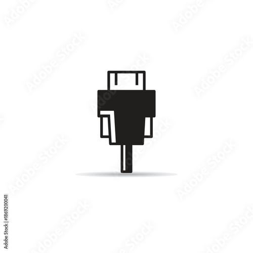 serial port plug icon vector illustration