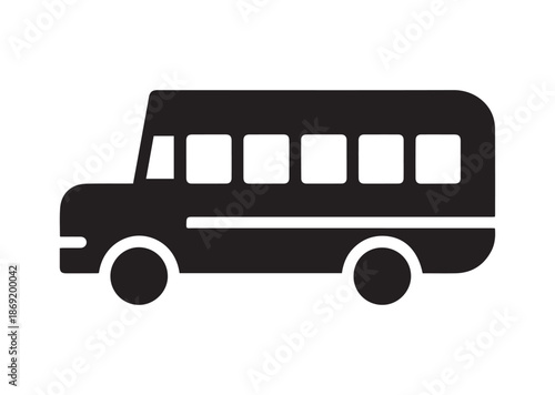 School bus icon, School bus solid Vector