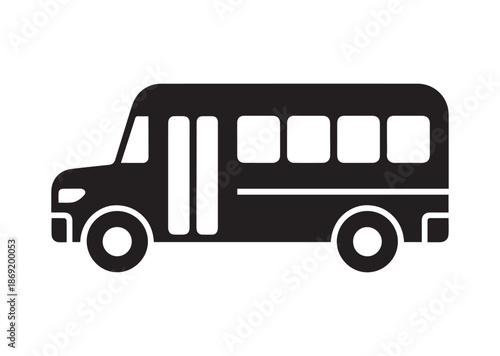 School bus icon, School bus solid Vector