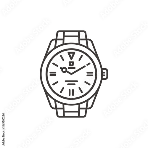 ラグジュアリー腕時計のラインアイコン｜高級ウォッチ・シンプルデザイン