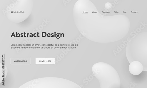 landing page with abstract wave futuristic retro fluid gradient design-EPS01