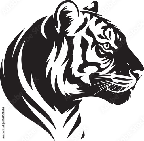 Tiger Face tattoo design vector